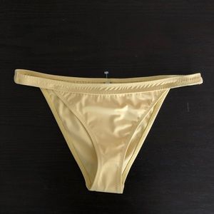 Solid & Striped Yellow Bikini Bottom Size L